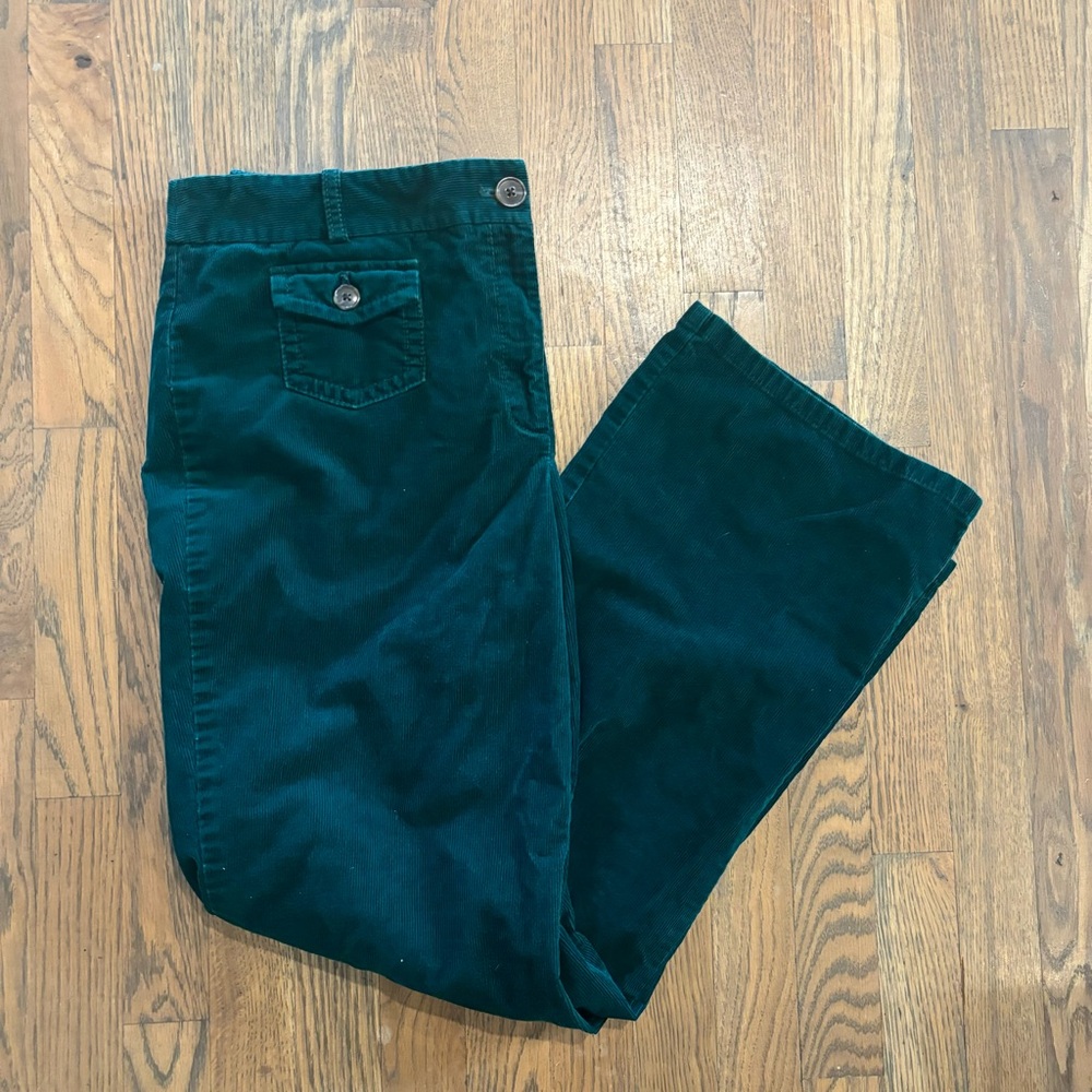 Ann Taylor Green Corduroy Pants